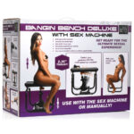 LoveBotz Bangin Bench Deluxe with Sex Machine - Black Sex Bench with Mains Powered Machine