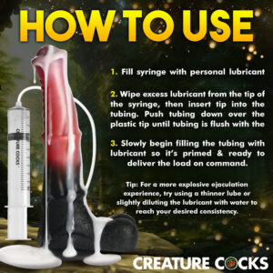 Creature Cocks Centaur Explosion - Pink/Black 24.5 cm Squirting Fantasy Dildo