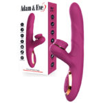 Adam & Eve ROSE GOLD TAPPIN RABBIT - Purple 22.5 cm USB Rechargeable Tapping & Thrusting Rabbit Vibrator