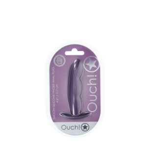 OUCH! Finger Anal Plug - Metallic Purple - Metallic Purple 11.7 cm Butt Plug