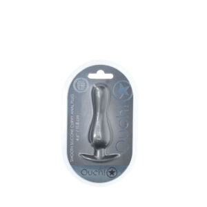 OUCH! Curvy Anal Plug - Gun Metal - Gun Metal Grey 11.7 cm Butt Plug
