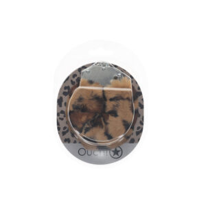 OUCH! Heavy-Duty Fluffy Cuffs - Leopard - Leopard Fluffy Restraints