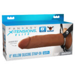 FX Elite 8'' Silicone Hollow Strap-On - Tan - Tan 20 cm Hollow Strap-On
