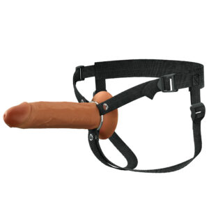 FX Elite 8'' Silicone Hollow Strap-On - Tan - Tan 20 cm Hollow Strap-On