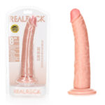 REALROCK Realistic Slim Dildo with Suction Cup - 20.5cm - Flesh 20.5 cm (8'') Dong