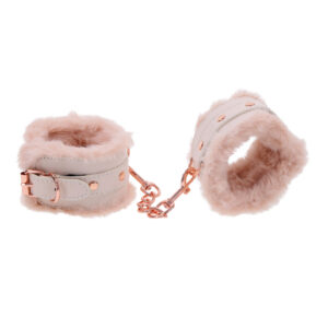 Sex & Mischief Peaches n CreaMe Fur Handcuffs - Peach Restraints