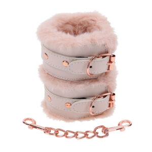 Sex & Mischief Peaches n CreaMe Fur Handcuffs - Peach Restraints