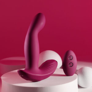 Evolved COME ON OVER - Burgundy Red 15.9 cm USB Rechargeable Vibrator with Wireless Remote