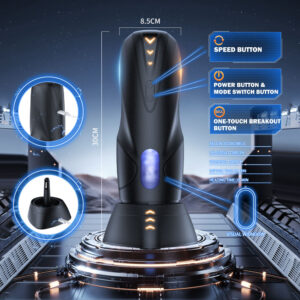 CyberSkin Galaxy Voy - USB Rechargeable Thrusting & Rotating Auto Masturbator with Heater