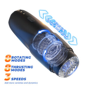 CyberSkin Galaxy Voy - USB Rechargeable Thrusting & Rotating Auto Masturbator with Heater