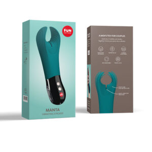 Fun Factory MANTA deep sea blue-black - Deep Sea Blue 18 cm USB Rechargeable Mens & Couples Vibrator